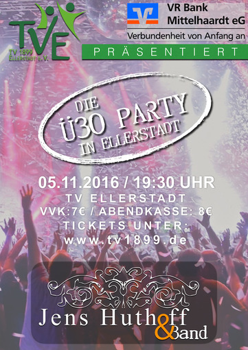 U30 Party Beim Tve Mit Der Jens Huthoff Band Ticketpay Shop